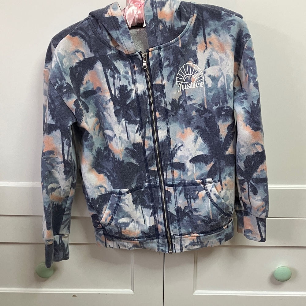 Justice Tropical Vibes Zip-Up Hoodie